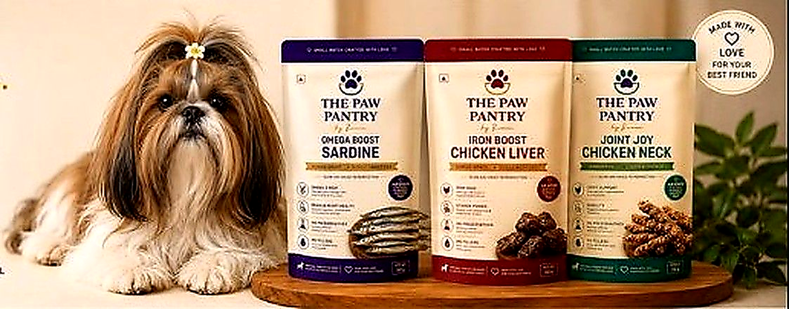 Golden retriever with The Paw Pantry treats
